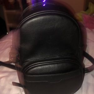 black leather type bag